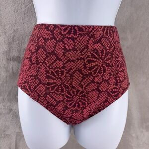 Ulla Johnson Zahara Bikini Bottom Womens Size Medium Red Gladiola Floral Swim